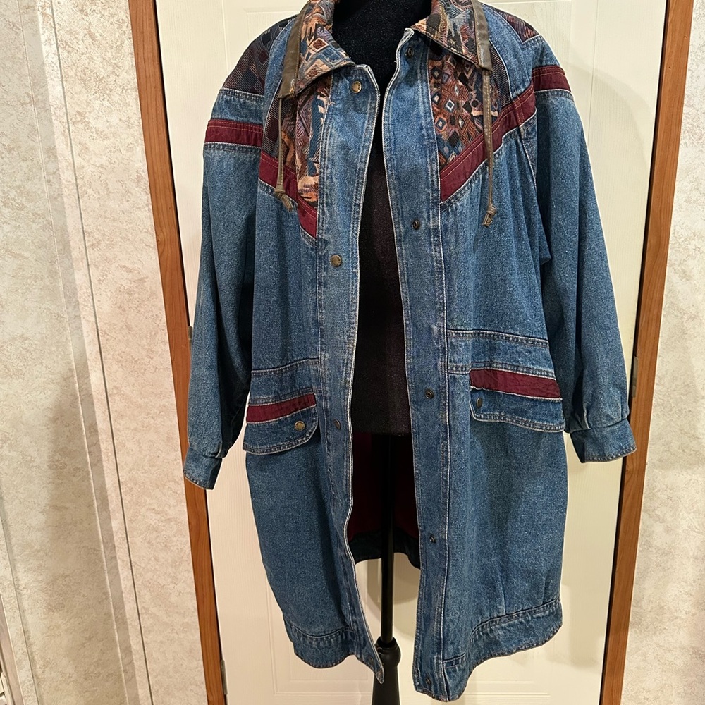 Bohemian Patchwork Denim Jacket - image 3